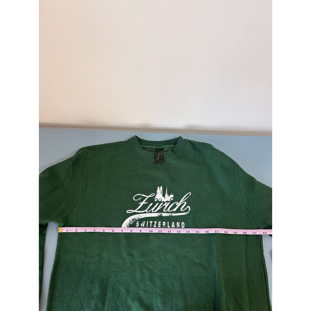 Zurich Switzerland green sweatshirt size L crewneck - Picture 5 of 6